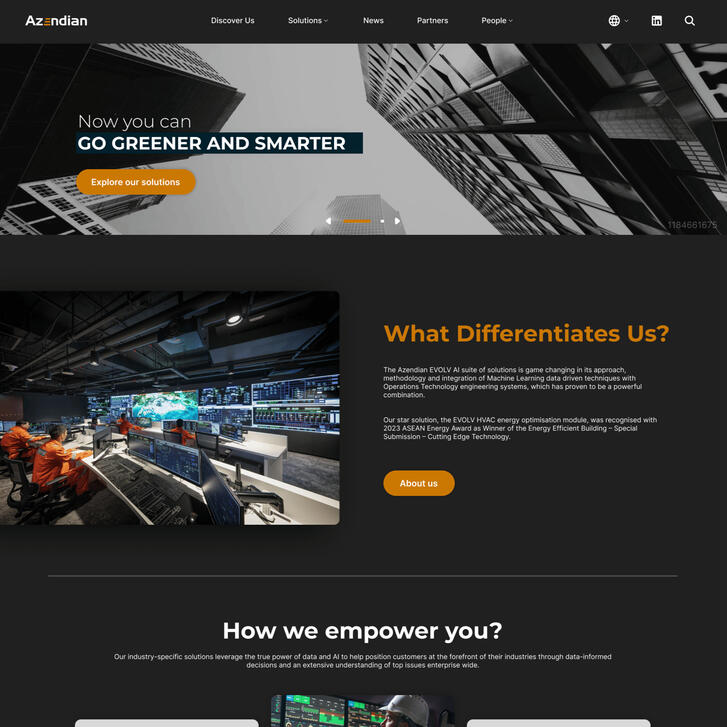 Azendian Website UI